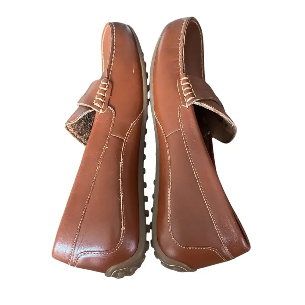 Florsheim Throttle Penny Driver Loafer Cognac Brown size 10.5